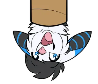😁 Furry, Animale, Cartone animato, Carino, Illustrazione, Animato telegram sticker