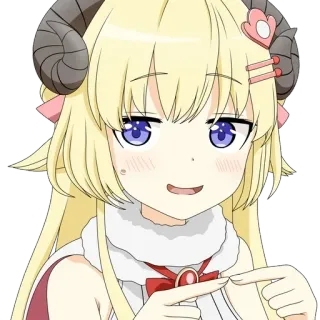 😳 Anime, Oveja, Lindo, Chica, Personaje, Vtuber telegram sticker