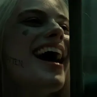 🤡 Harley Quinn Suicide Squad Rotten Harley Quinn, Margot Robbie, DC Comics, Suicide Squad, Rotten, Tatouage telegram sticker