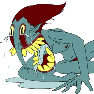 😂 monstro, criatura, terror, assustador, grotesco telegram sticker