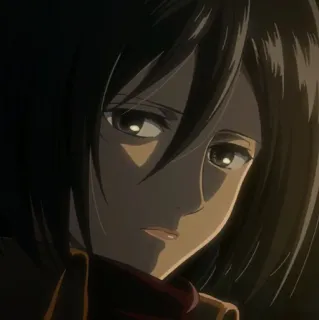 ❤️ Mikasa Ackerman Attack on Titan อนิเมะ, ตัวละคร, มิคาสะ, แอคเคอร์แมน, ผ่าพิภพไททัน whatsapp sticker