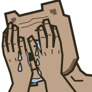 😩 chorando, triste, lágrimas, emoção, choro, mãos, rosto whatsapp sticker