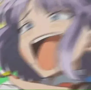 😱 anime, cartoon, screaming, shocked, exasperated telegram sticker