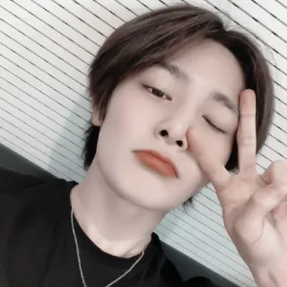📦 Selfie, Coreano, Paz, Lindo, Hombre telegram sticker