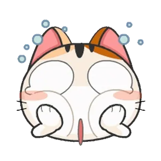 😱 แมว, ตกใจ, ประหลาดใจ, อนิเมะ, การ์ตูน, สติกเกอร์, น่ารัก, น่ารัก telegram sticker