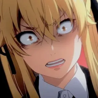 🦮 Anime, Personaje, Expresión, Kakegurui, Mary Saotome telegram sticker