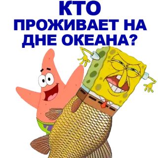 🐠 Spongebob Squarepants dessin animé, spongebob, patrick, poisson, drôle whatsapp sticker