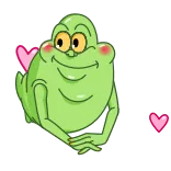 😊 Slimer Ghostbusters Slimer, Ghostbusters, dessin animé, fantôme, drôle, mignon, coeurs telegram sticker