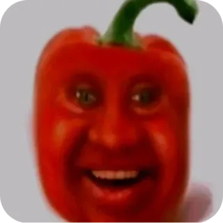 👄 pepper, bell pepper, vegetable, funny face, surreal, meme, smiling telegram sticker