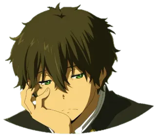 😩 Houtarou Oreki Hyouka Anime, Manga, Personaggio, Hyouka, Houtarou Oreki telegram sticker