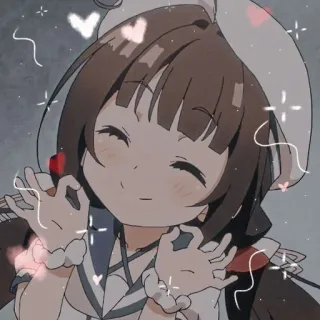 💗 Anime, Dibujos animados, Chica, Linda, Sonriendo, Ok telegram sticker