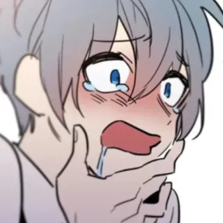 😢 动漫, 漫画, 哭泣, 悲伤, 情绪化, 难过, 男孩, 角色 whatsapp sticker