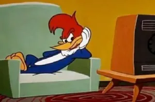 😑 Woody Woodpecker cartoni animati, Woody Woodpecker, cartone animato classico, personaggio, TV, pigro whatsapp sticker