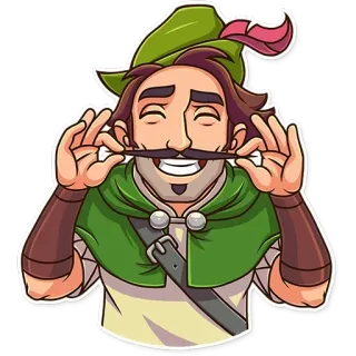 👌 cartoon, character, man, hat, mustache, sticker telegram sticker