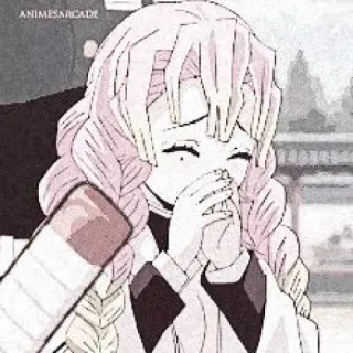 🌸 Mitsuri Kanroji Demon Slayer Anime, Demon Slayer, Mitsuri Kanroji, Sticker, Dessin animé telegram sticker