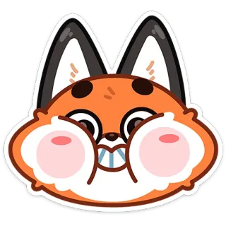 ⭐ fuchs, niedlich, tier, cartoon, aufkleber telegram sticker