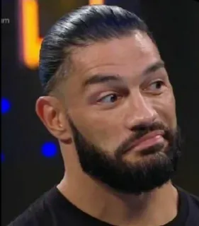 🖤 Roman Reigns Wrestling, Wrestler, Roman Reigns, Grinsen, Ernst whatsapp sticker