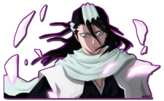 😳 Byakuya Kuchiki Bleach Anime, Bleach, Byakuya Kuchiki, Mangá, Ceifeiro de Almas whatsapp sticker