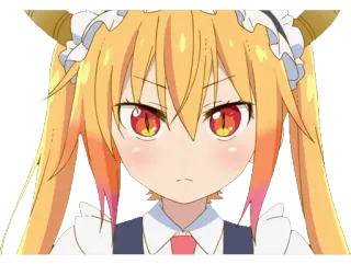 😠 Tohru Miss Kobayashi's Dragon Maid Anime, Dragon, Servante, Fantaisie, Personnage whatsapp sticker