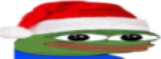 😐 Pepe the Frog Pepe the Frog, Christmas, Santa hat, meme, frog whatsapp sticker