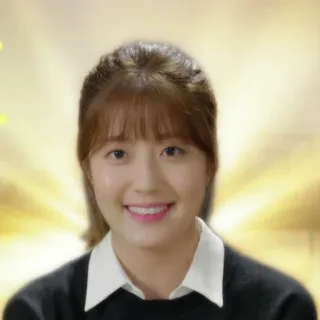 😁 woman, smiling, portrait, person, headshot, korean whatsapp sticker