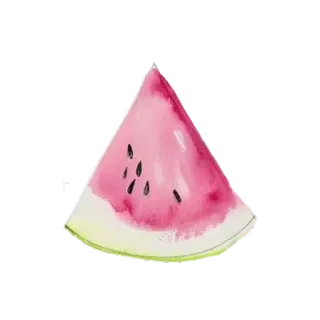 🍉 watermelon, fruit, watercolor, food, summer, slice telegram sticker