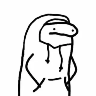 🌟 cartoon, character, hoodie, stick figure whatsapp sticker