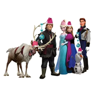🤶 Elsa Frozen Frozen, Elsa, Anna, Olaf, Kristoff, Sven, Christmas, Holiday whatsapp sticker