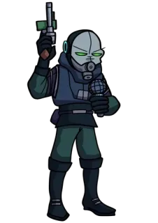 ⬇️ Half-Life, Combine, soldier, gas mask, weapon telegram sticker