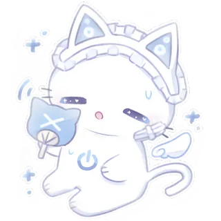 ❌ 고양이, 애니메이션, 귀여운, 카와이, 만화, 스티커, 디지털, 팬 telegram sticker