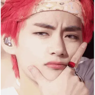 🧐 V kpop, bts, ídolo, v, kim taehyung, cantante, retrato telegram sticker