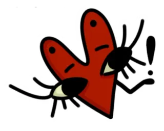 😌 coração, olhos, desenho animado, adesivo, kawaii, fofo telegram sticker