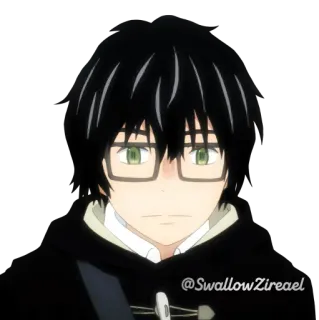 😐 @SwallowZireael Anime, Kính, Chân dung, Đàn ông, Nhân vật telegram sticker