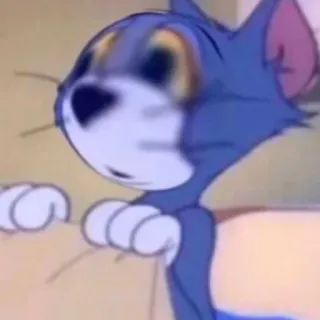 🤍 Tom Cat Tom and Jerry 만화, 고양이, 동물, 웃긴, 밈, 캐릭터 telegram sticker