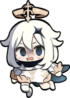 😨 Paimon Genshin Impact Anime, Desenho animado, Video game, Paimon, Genshin Impact, Fofo, Sticker telegram sticker