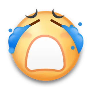 😂 emoji, crying, sad, emotion, face, yellow telegram sticker