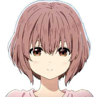😇 Shouko Nishimiya A Silent Voice anime, manga, girl, character, Shouko Nishimiya, A Silent Voice telegram sticker