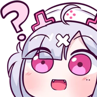 ❓ anime, adesivo, ponto de interrogação, fofo, kawaii telegram sticker