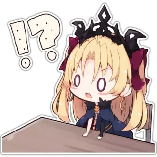 😨 Anime, Sticker, Cartoon, Question, Exclamation telegram sticker