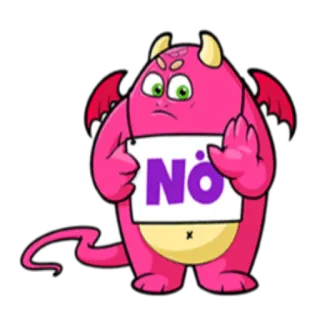 😔 NÖ monster, iblis, tidak, berhenti, jerman telegram sticker