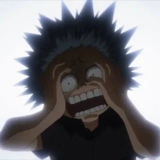 🧵 アニメ, ショック, 怖い, 叫び, 恐怖 telegram sticker