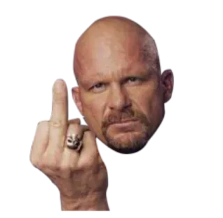 🖕 Stone Cold Steve Austin WWE рестлинг, стоун колд, средний палец, дерзость, остин whatsapp sticker