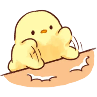 😠 cute, chick, adorable, animal, cartoon, yellow, baby chick telegram sticker