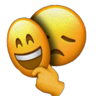 😄 이모지, 슬픈, 행복한, 마스크, 얼굴, 표정, 기분 whatsapp sticker
