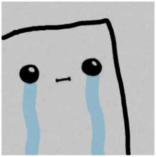 😭 грустный, плачущий, мультик, эмодзи telegram sticker