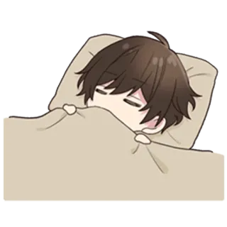 😴 Anime, Dormir, Lit, Mignon, Dessin animé telegram sticker