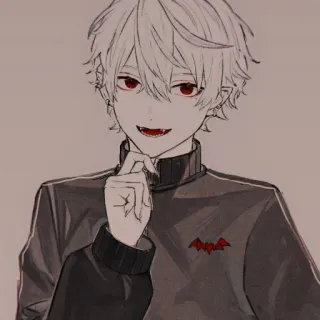 🤍 anime, vampire, cartoon, boy, fantasy whatsapp sticker
