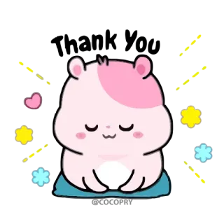 🙏 хомяк, милый, животное, каваий, сонный, розовый, мультфильм telegram sticker