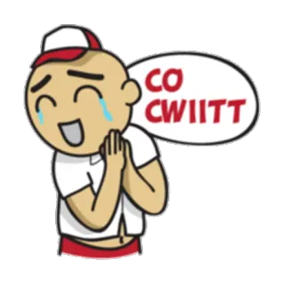 😍 CO CWIITT cartoon, crying, greeting, expression, indonesian, sticker telegram sticker