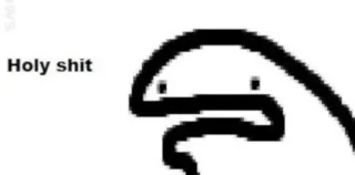 😮 Holy shit meme, funny, shocked, expression telegram sticker